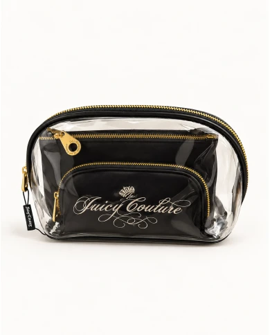Neceser Juicy Couture Transparente Black & Gold — estilo y organización.