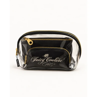Neceser Juicy Couture Transparente Black & Gold — estilo y organización.