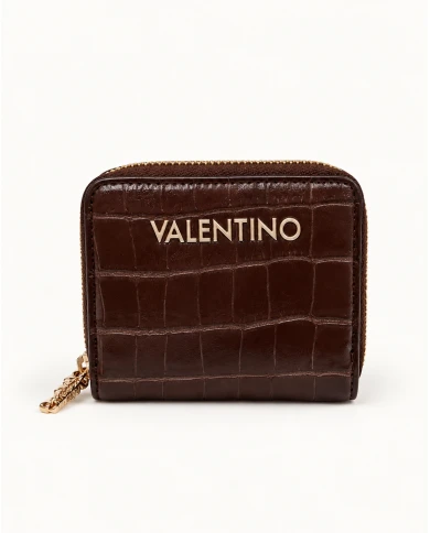 Monedero Valentino Coco Chocolate — elegancia en un formato compacto