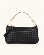 Bolso Valentino Candles Negro — diseño trenzado con detalles dorados Bolso Valentino Candles Negro — diseño trenzado con detalles dorados