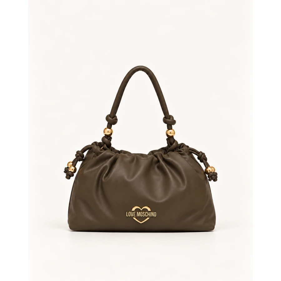 Bolso Love Moschino Brown Love — un básico negro con detalles dorados que enamora.