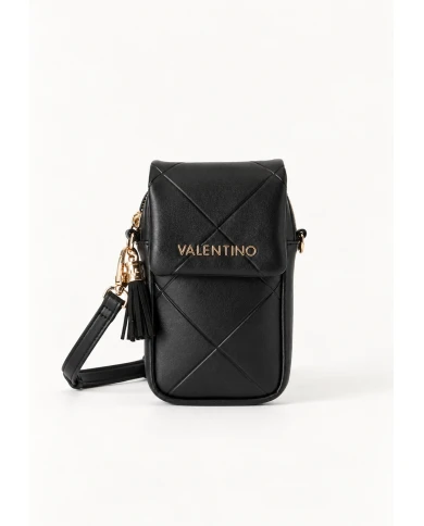 Portamóvil Valentino Astrid Negro — elegancia atemporal con detalles dorados Portamóvil Valentino Astrid Negro — elegancia atemporal con detalles dorados