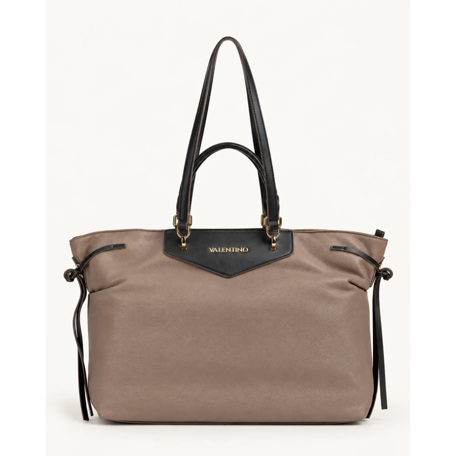 Bolso Valentino Fiamma Taupe Shopping — estilo urbano con detalles sofisticados