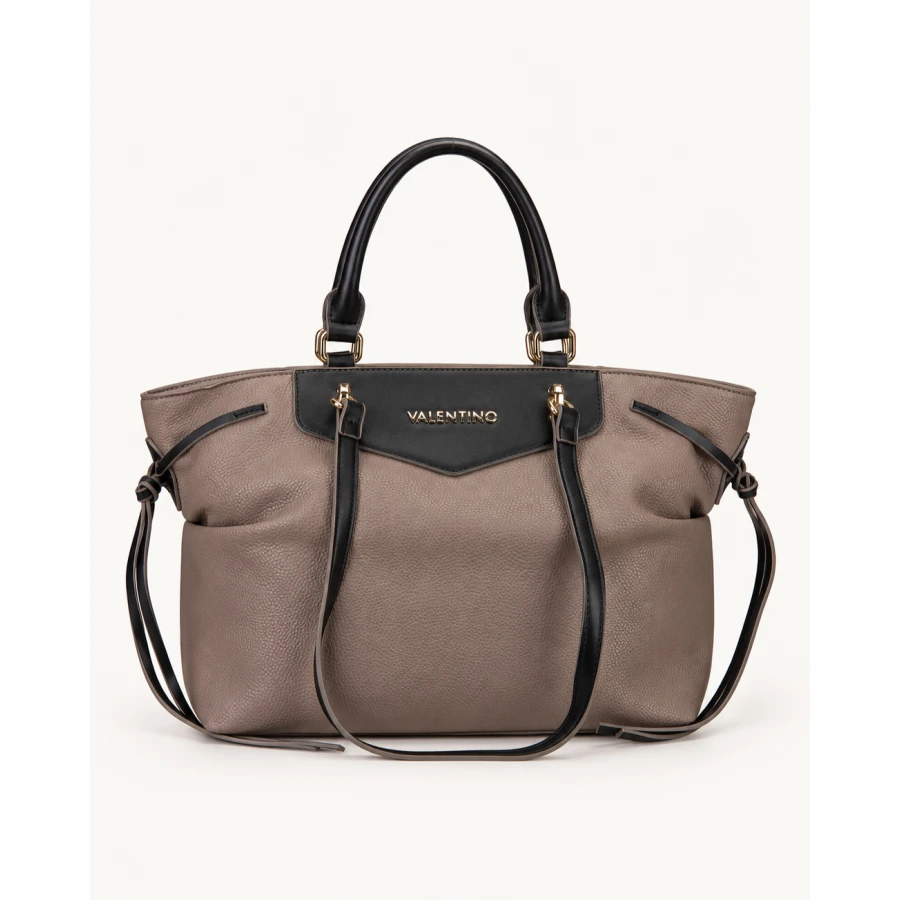 Bolso Valentino Fiamma Taupe Tote — elegancia versátil con un diseño funcional Bolso Valentino Fiamma Taupe Tote — elegancia versátil con un diseño funcional