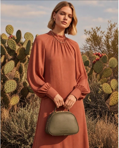 Neceser Valentino Bianka Verde Oliva — elegancia y organización en cada detalle