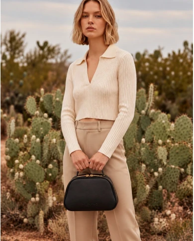Neceser Valentino Bianka Negro — elegancia y organización en cada detalle