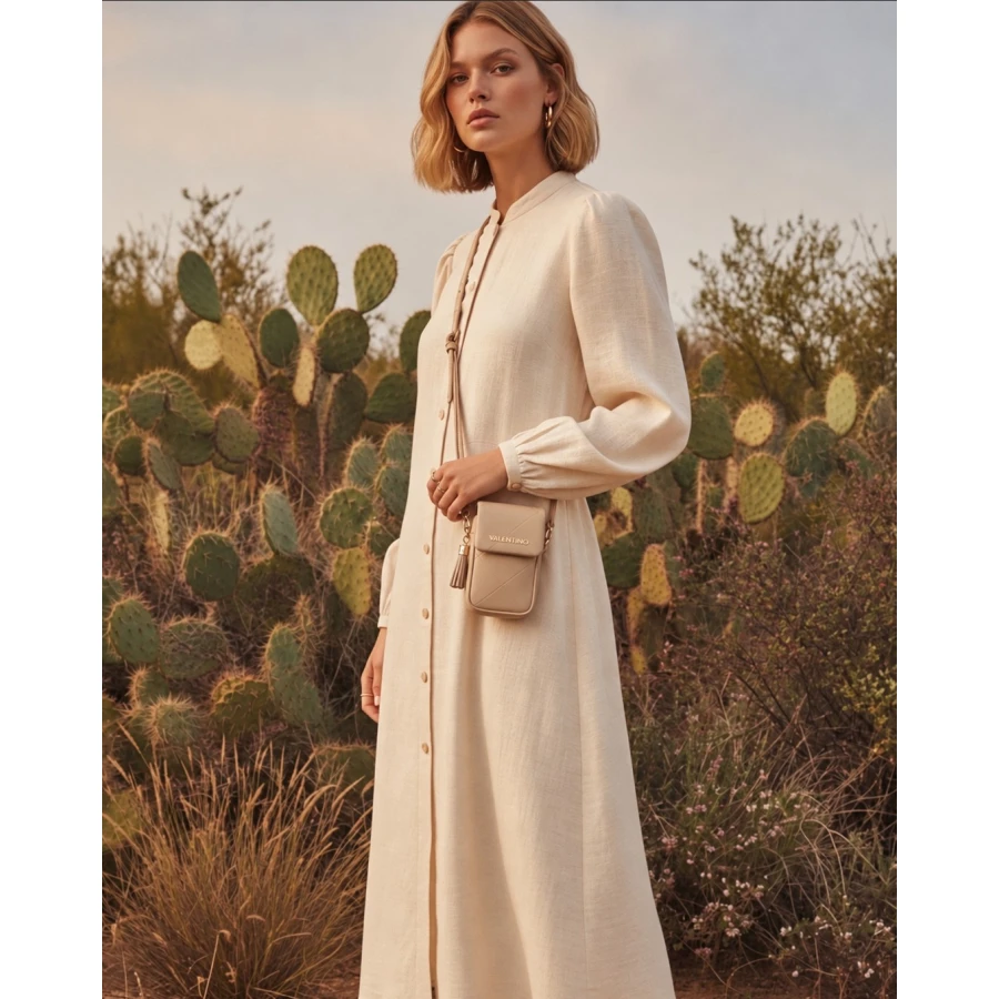 Portamóvil Valentino Astrid Beige — elegancia y estilo en formato compacto