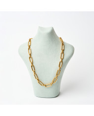Collar acero dorado Kio