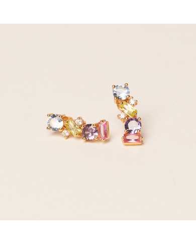 Pendiente Plata dorado Dalter A