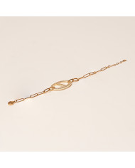 Pulsera plata dorada circonitas Ras