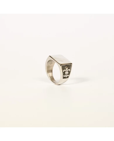Anillo acero plateado Trival hombre