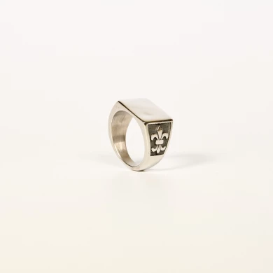 Anillo acero plateado Trival hombre