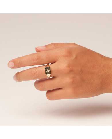 Anillo dorado de acero Vitto Anillo dorado de acero Vitto