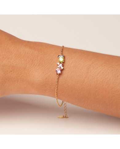 Pulsera Plata dorada Lime G