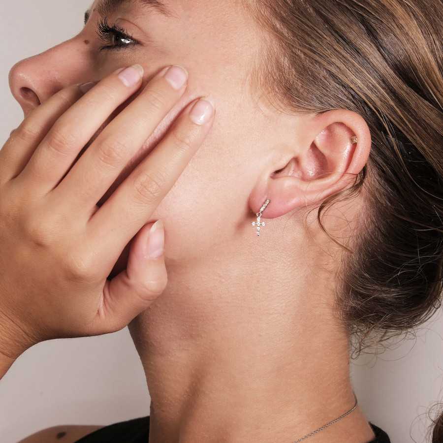 Pendiente plata circonitas Sulivan Pendiente plata circonitas Sulivan