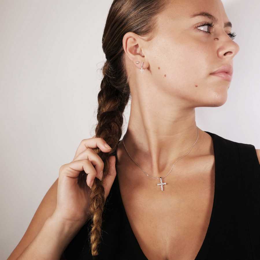 Pendiente plata circonitas Sulivan Pendiente plata circonitas Sulivan