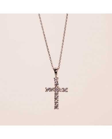 Cadena cruz circonita Got