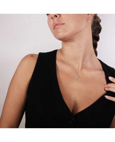 Cadena cruz circonita Got