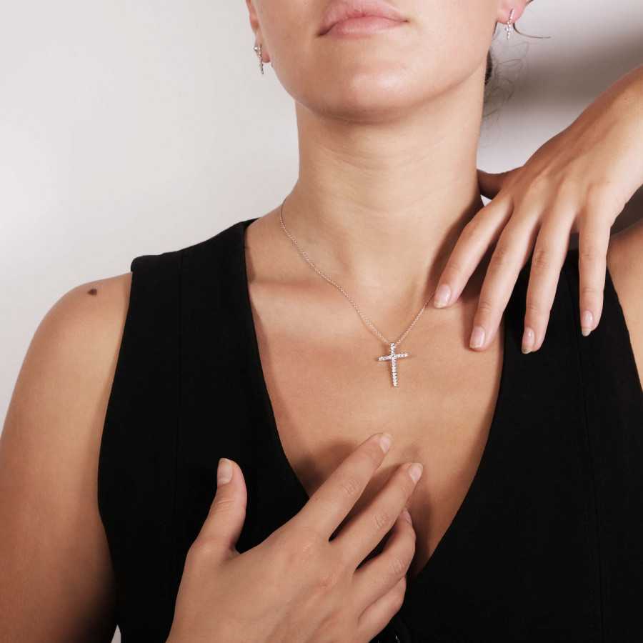 Cadena cruz circonitas Fella Cadena cruz circonitas Fella