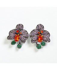 Pendientes acero plateado circonitas Margaret