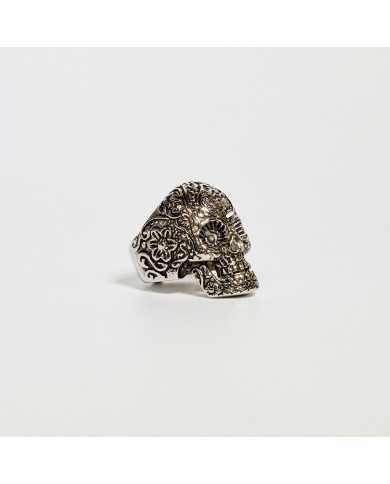 Anillo acero plateado Calavera chico