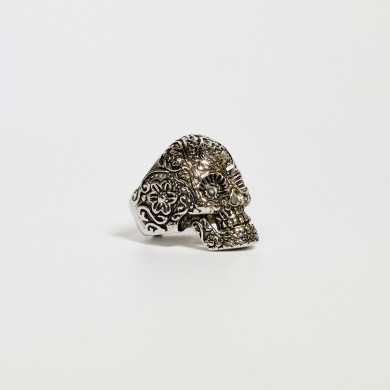 Anillo acero plateado Calavera chico Anillo acero plateado Calavera chico