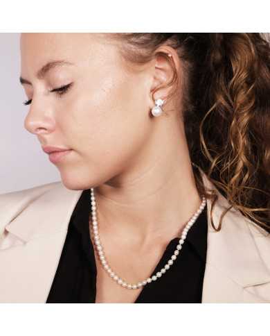 Pendiente Plata con Perlas Daloa