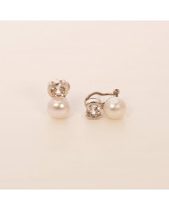 Pendiente Plata con Perlas Daloa