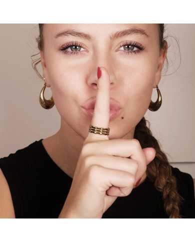 Anillo dorado de acero Yue