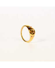 Anillo acero dorado circonitas Mairon Anillo acero dorado circonitas Mairon