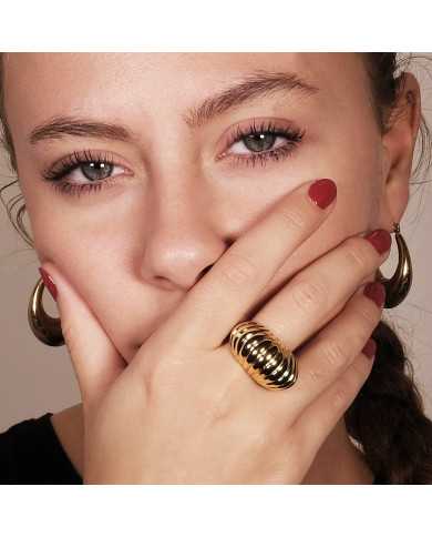 Anillo dorado de acero Gayta