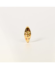 Anillo acero dorado circonitas Mairon Anillo acero dorado circonitas Mairon