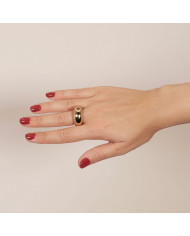 Anillo acero dorado Ope Anillo acero dorado Ope