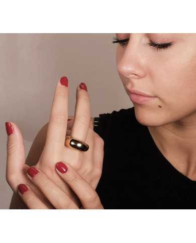 Anillo acero dorado Ope