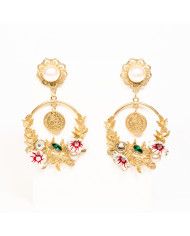 Pendientes acero dorados colgantes Floe Pendientes acero dorados colgantes Floe