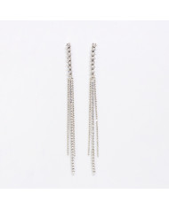 Pendientes acero plateado largos fiesta Terar Pendientes acero plateado largos fiesta Terar