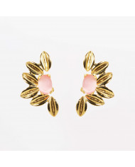 Pendientes de acero dorado Jolma