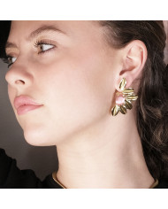 Pendientes de acero dorado Jolma