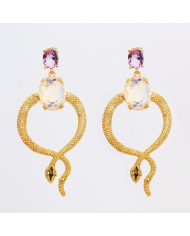 Pendiente acero dorado Julte