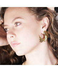 Pendientes acero dorado Jilda