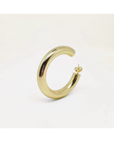 Pendientes acero dorado Martina